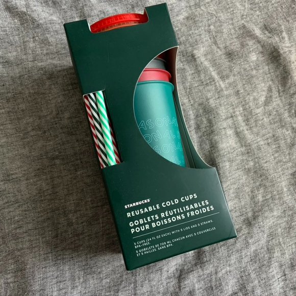 Starbucks Other - Starbucks Holiday 2019 5 pack reusable cold cups